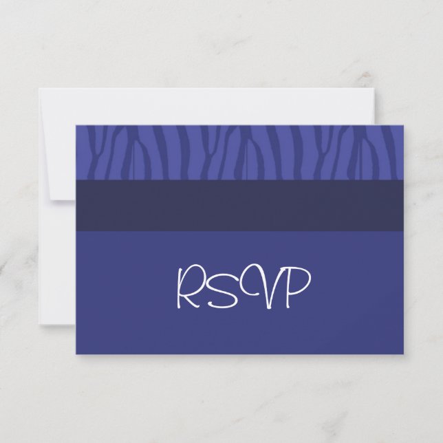 Royal Blue Wedding RSVP Karte (Vorderseite)