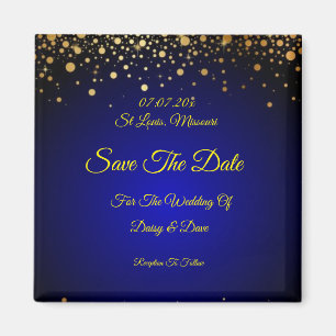 Royal Blue Wedding speichert das Date Magnet 
