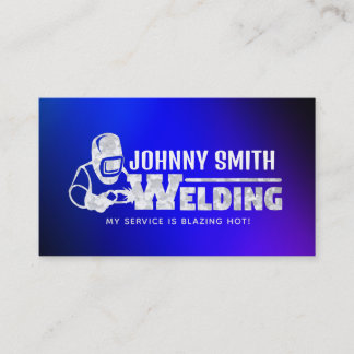 Royal Blue Welder Business Cards Visitenkarte