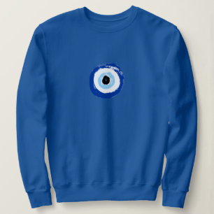 Royal Blue Women's Sweatshirt w/Evil Eye Image