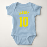 Royal Blue & Yellow Baby | Sports Jersey Design Baby Strampler<br><div class="desc">Royal Blue & Yellow Baby | Sports Jersey Design - Baby Football Bodysuit</div>