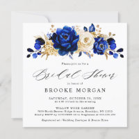 Royal Blue Yellow Gold Metallic Brautparty