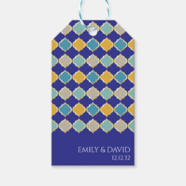 Royal Blue Yellow Wedding Geschenkanhänger