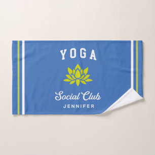 Royal Blue Yoga Social Club Individueller Name Han Handtuch