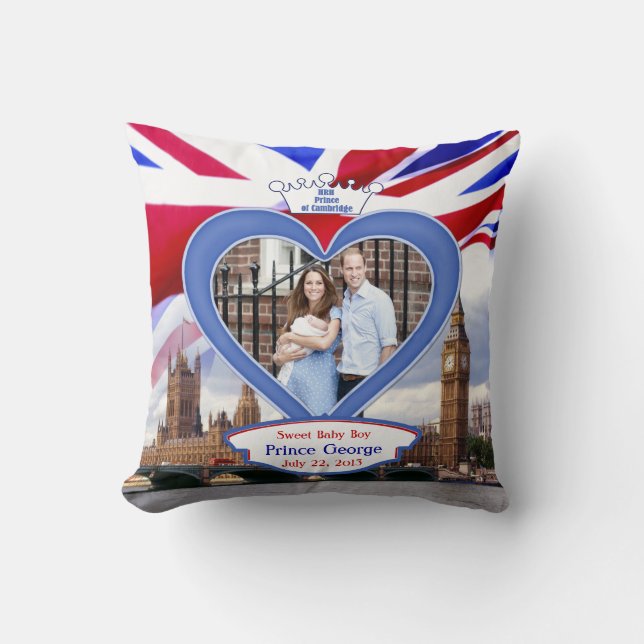 Royal British Baby Prince George Kissen (Vorderseite)