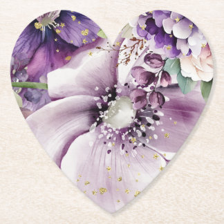 Royal British Lila Floral Paper Untersetzer