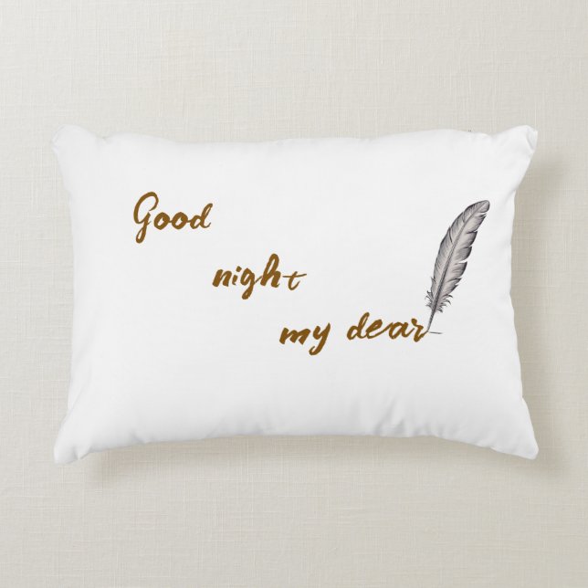Royal Brushed Polyester Throw Kissen - Gute Nacht (Vorderseite)