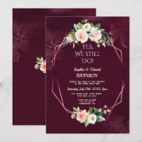 Royal Burgundy Blush Blume Vow Renewal