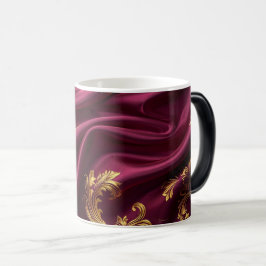 Royal Burgundy & Gold Majestic Filigree mug Verwandlungstasse