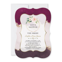 Royal Burgundy Pink Blume Gold Brautparty