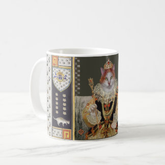 Royal Cat Rules Tasse White Inside— Queen