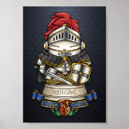 Royal Cat Schach Knight Piece Poster