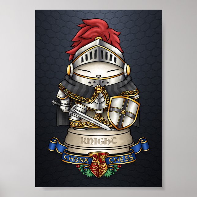Royal Cat Schach Knight Piece Poster (Vorne)