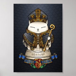 Royal Cat Schess Bishop Piece Poster