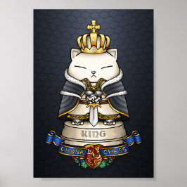 Royal Cat Schess King Piece Poster