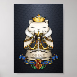 Royal Cat Schess Queen Piece Poster