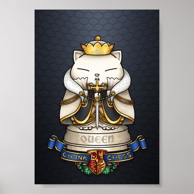 Royal Cat Schess Queen Piece Poster (Vorne)
