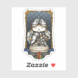 Royal Cat Schess Rook Piece Aufkleber