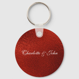 Royal Chic Red Save the Date Key Round-Geschenk Schlüsselanhänger