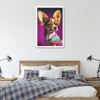 Royal Chihuahua Hund Leinwanddruck