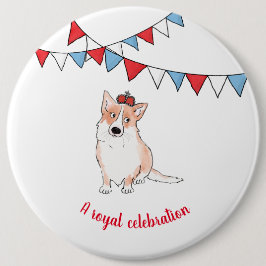 Royal Corgi Abzeichen Button