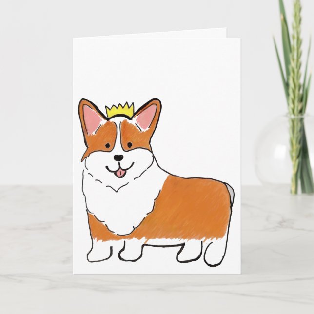 Royal Corgi Hund Blankogrüße Karte (Vorderseite)