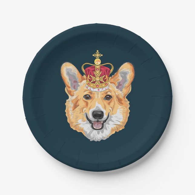 Royal Corgi Pappteller (Vorderseite)