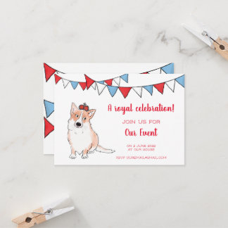 Royal Corgi Party einladen (klein) Einladung