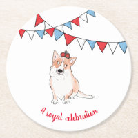 Royal Corgi Rundpapier Untersetzer