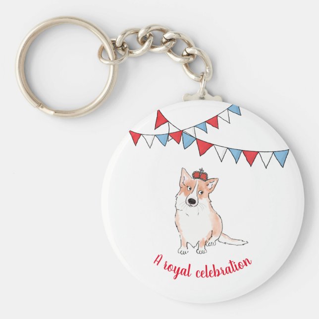 Royal Corgi Schlüsselring Schlüsselanhänger (Vorne)