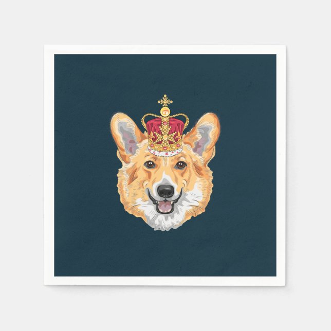 Royal Corgi Serviette (Vorderseite)