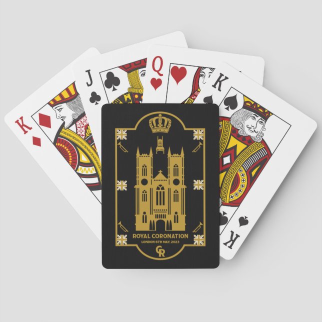 Royal Coronation Westminster Abbey London Spielkarten (Rückseite)