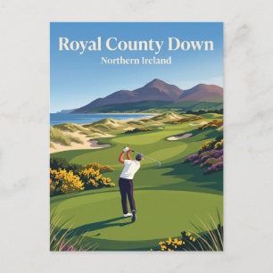 Royal County Down Golf Club Nordirland Postkarte