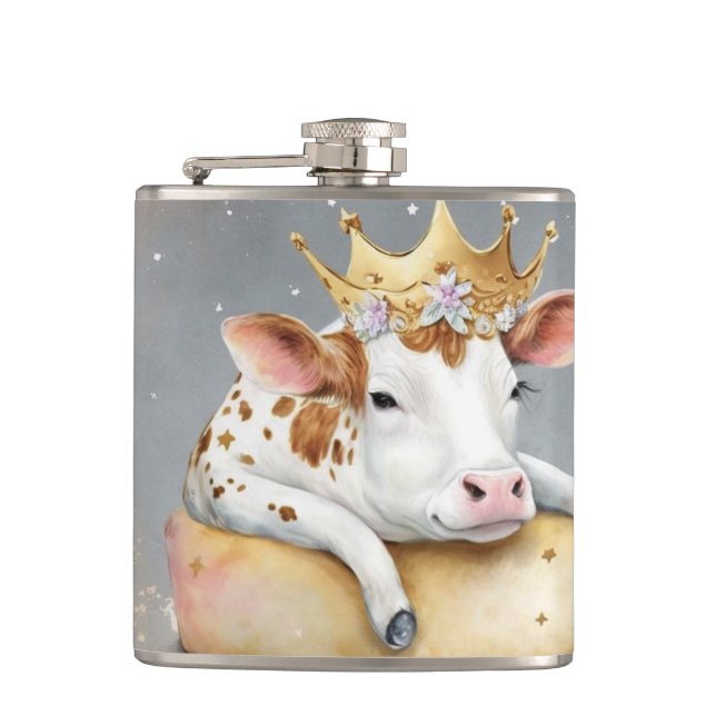 Royal Cow Dreaming on Cheese Throne                Flachmann (Vorderseite)