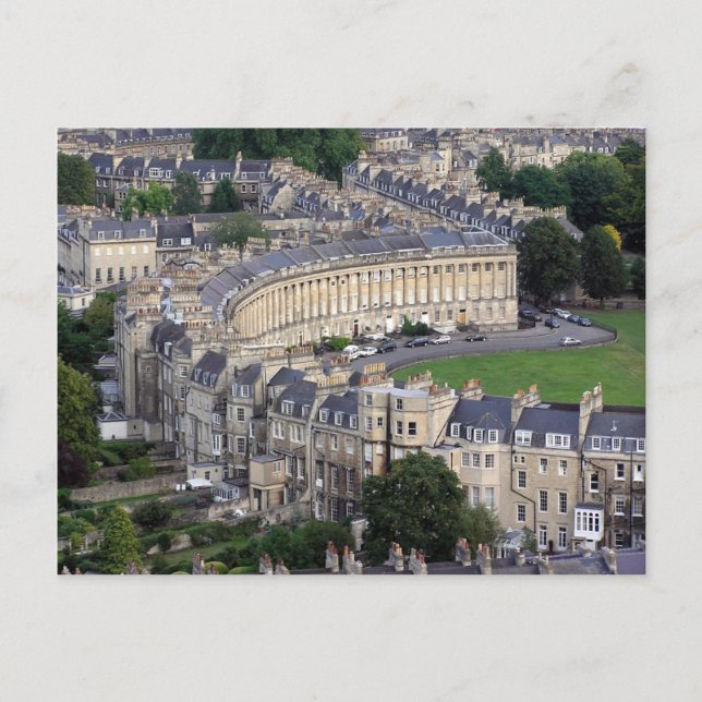 Royal Crescent Bath, Angleterre Carte postale (Devant)