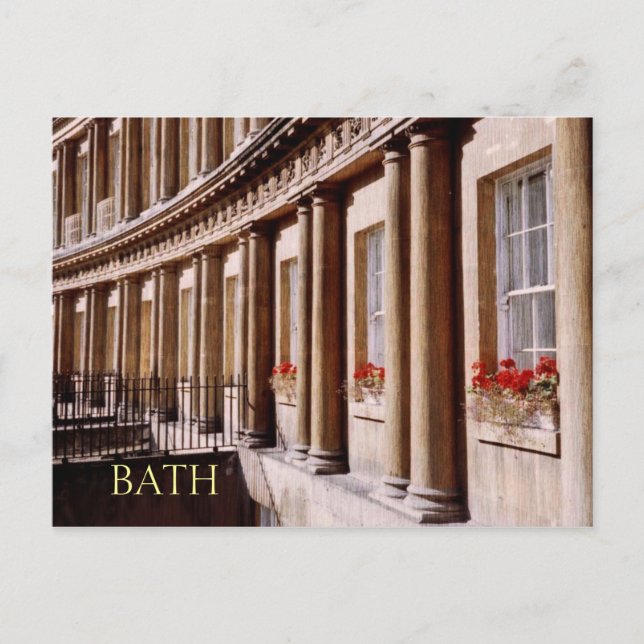 Royal Crescent, Bath Travel Postcard Postkarte (Vorderseite)