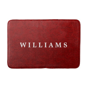 Royal Crimson Velvet Imitate Textur Large Bath Mat Badematte