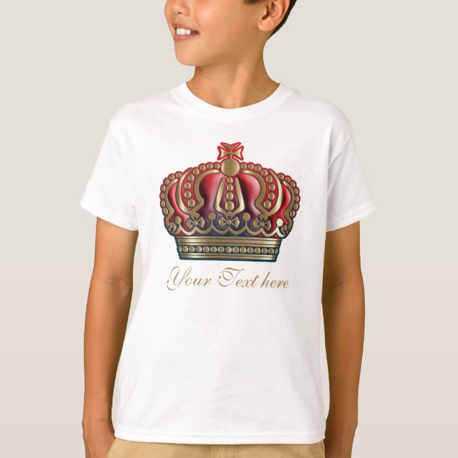 Royal Cross Crown - Gold Blue Red T-Shirt (Vorderseite)
