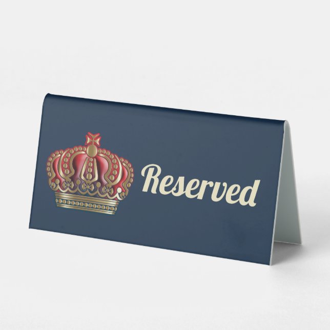 Royal Cross Crown - Gold Blue Red Tischaufsteller (Vorderseite)