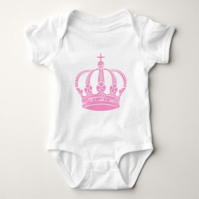Royal Crown 02 - Pink Baby Strampler (Vorderseite)