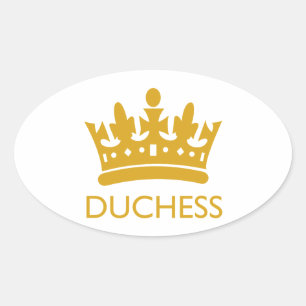 Royal Crown Duchess Golfregion Ovaler Aufkleber