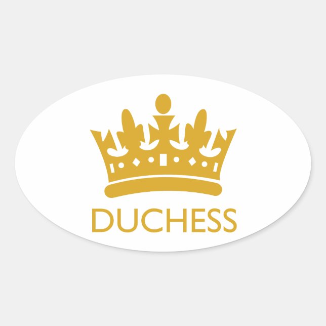 Royal Crown Duchess Golfregion Ovaler Aufkleber (Vorderseite)