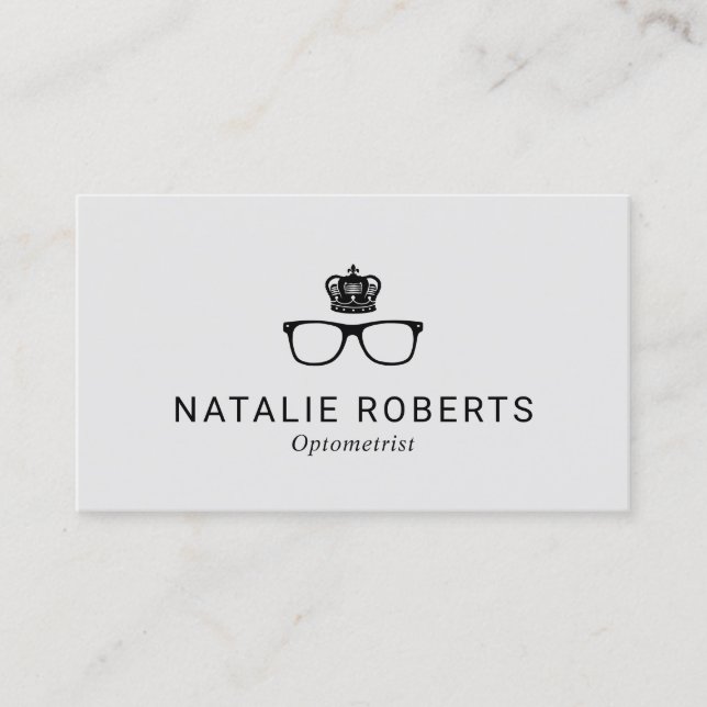 Royal Crown Eyewear Eye Glasses Optometriker  Visitenkarte (Vorderseite)