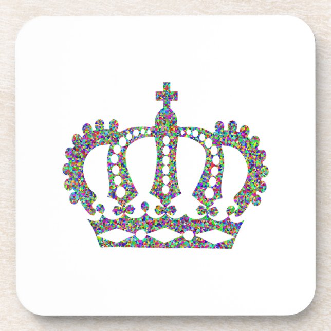 Royal Crown in Mustern Getränkeuntersetzer (Vorderseite)