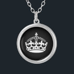 Royal Crown Logo Silver Plate Necklace Versilberte Kette<br><div class="desc">Königliche Krone Logo Silver Plated Necklace. Benutzerdefinierte Farben.</div>