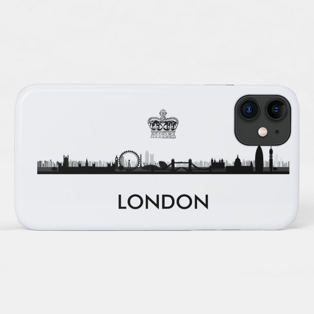 Royal Crown London Skyline Case-Mate iPhone Hülle (Rückseite (Horizontal))