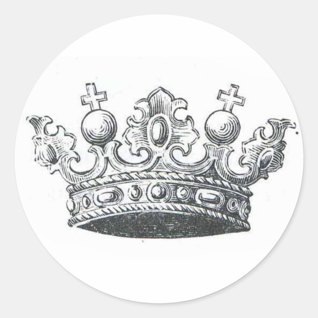 Royal Crown Runder Aufkleber (Vorderseite)