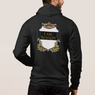 Royal Crown Shield Streetwear Luxus-Gold-Zitat Hoodie