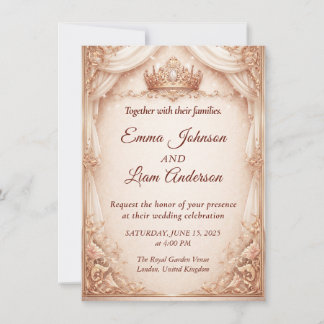 Royal Crown Wedding Invitation Einladung
