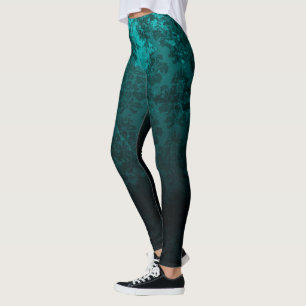Royal Damask Türkis Design Leggings